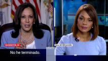 "No he terminado", el momento viral en el que Kamala Harris interrumpe a Ilia Calderón durante una entrevista